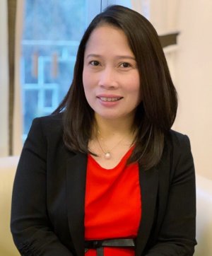 woman smiling
